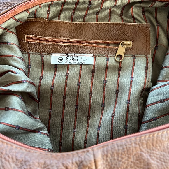 Genuine Leather Made in Mexico Brown Fringe Western Bag - Picture 4 of 5